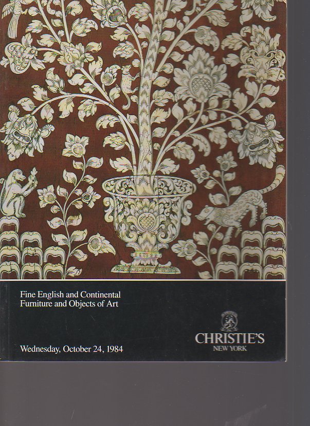 Christies 1984 Fine English and Continental Furniture - Click Image to Close