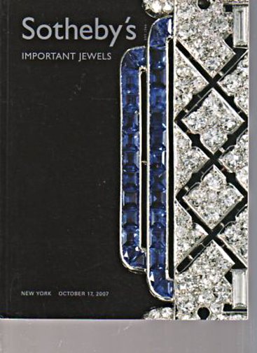 Sothebys October 2007 Important Jewels