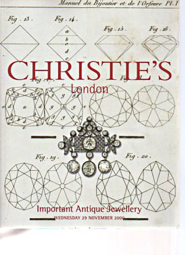 Christies Novembe 2000 Important Antique Jewellery (Digital Only)