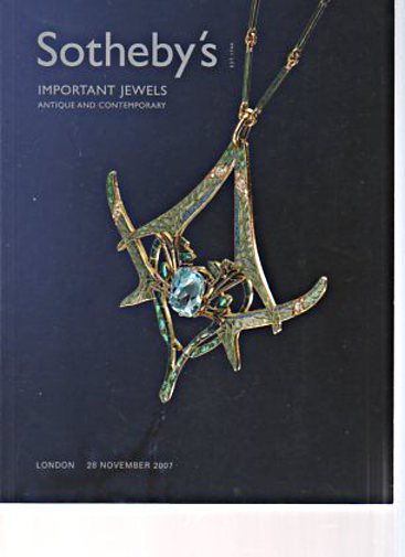 Sothebys 2007 Important Jewels Antique & Contemporary