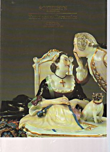 Sothebys 1988 European Ceramics - Click Image to Close