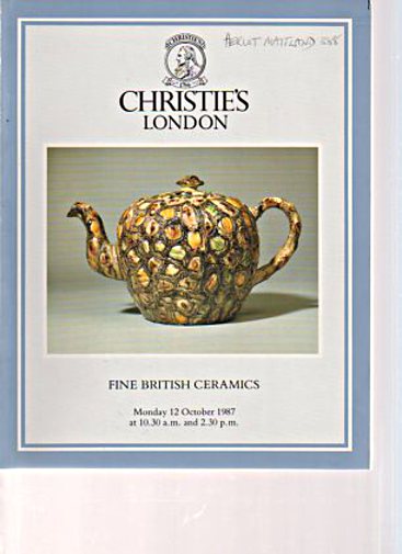 Christies 1987 Fine British Ceramics