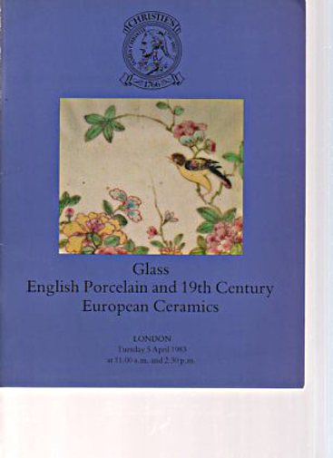 Christies 1983 Glass English Porcelain, 19th C European Ceramics