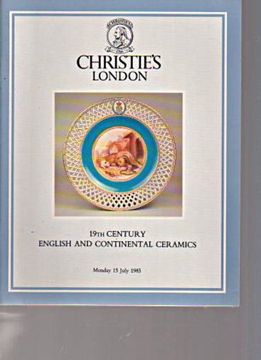 Christies 1985 19th Century English & Continental Ceramics