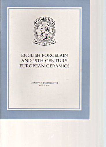 Christies 1982 English Porcelain & 19th C European Ceramics