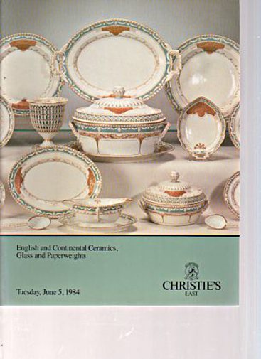 Christies 1984 English & Continental Ceramics, Glass