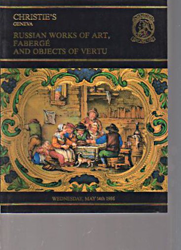 Christies 1986 Russian Works of Art, Faberge, Vertu