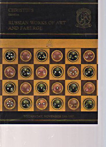 Christies 1987 Russian Works of Art & Faberge