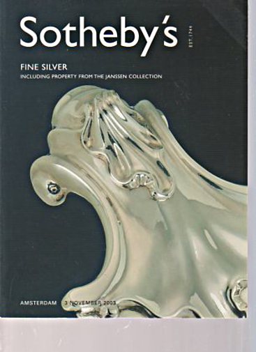 Sothebys 2003 Fine Silver Property fron the Janssen Collection