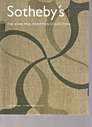 Sothebys 2002 The Anne Paul Brinkman Collection