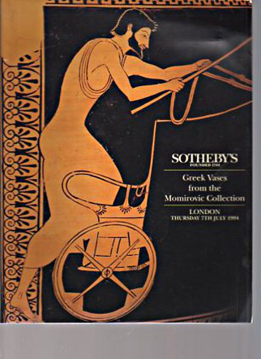 Sothebys 1994 Momirovic Collection of Greek Vases