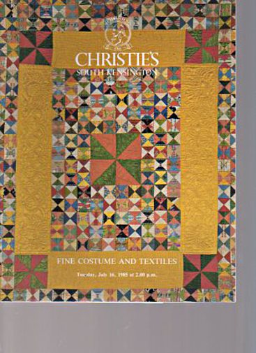 Christies July 1985 Fine Costume & Textiles