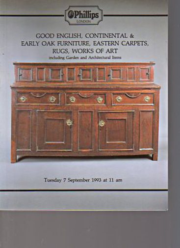 Phillips 1993 Early Oak & Continental Furniture, Carpets
