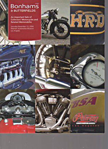 Bonhams 2004 Important Collectors Motorcycles, Memorabillia - Click Image to Close