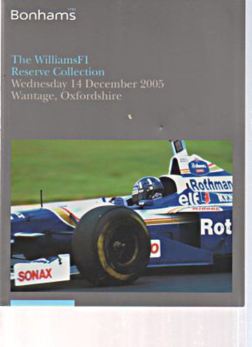 Bonhams 2005 The Williams F1 Reserve Collection - Click Image to Close