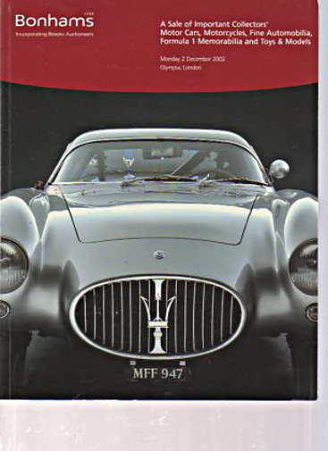 Bonhams 2002 Collectors' Cars, F1 Memorabilia, Models