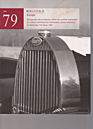 Brooks 1998 Important Collectors Motor Cars & Automobilia (Digital only)