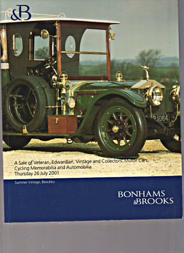 Bonham & Brooks 2001 Veteran, Edwardian, Vintage Motor Cars - Click Image to Close