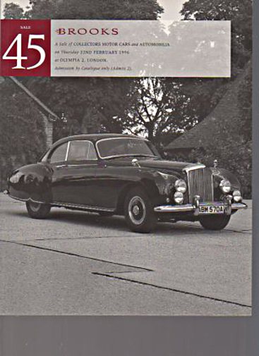 Brooks February 1996 Collectors Motor Cars & Automobilia