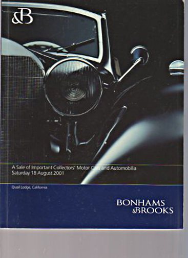 Bonhams & Brooks 2001 Important Collectors Motor Cars