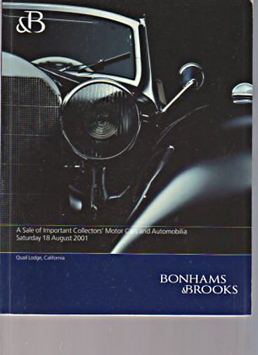 Bonhams & Brooks 2001 Important Collectors Motor Cars - Click Image to Close