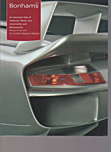 Bonhams May 2003 Collectors Cars, Automobilia & Watches