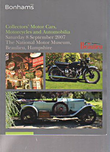 Bonhams 2007 Collectors Cars Motorcycles & Automobilia