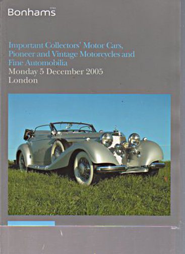 Bonhams 2005 Collectors Cars, Pioneer & Vintage Motorcycles - Click Image to Close