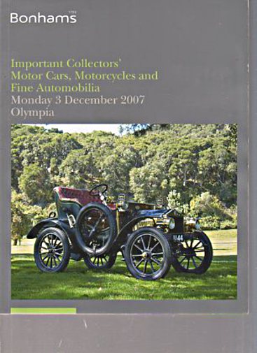 Bonhams December 2007 Collectors Cars Motorcycles & Automobilia