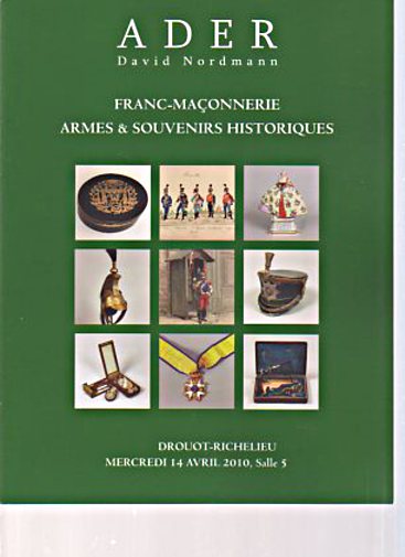 Ader/Nordmann 2010 Antique Arms, French Masonry