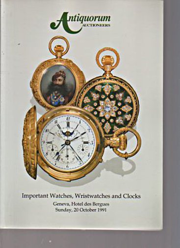 Antiquorum 1991 Important Watches, Wristwatches and Clocks