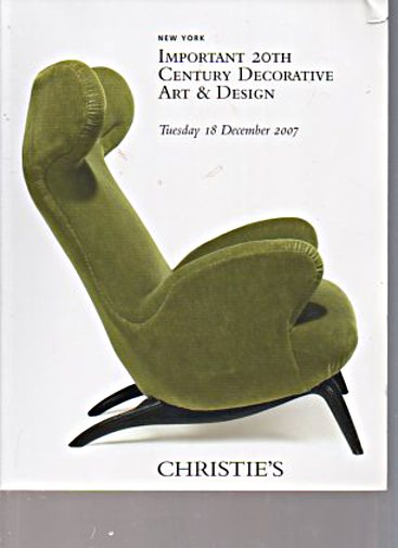 Christies 2007 Art Deco & 20th Century Design (Digital only)