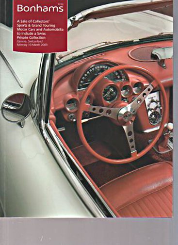 Bonhams 2003 Collectors Sports, Touring Motor Cars