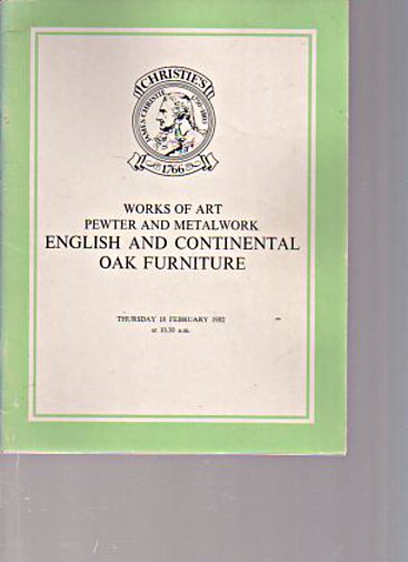 Christies 1982 English & Continental Oak Furniture