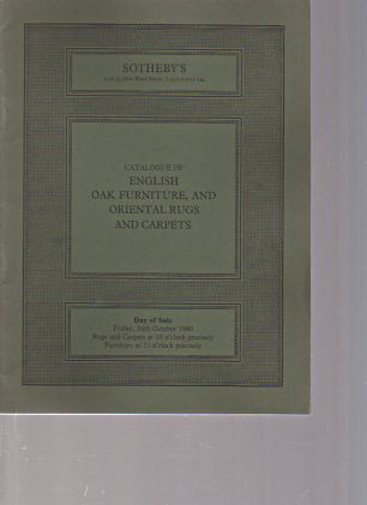 Sothebys 1980 English Oak Furniture, Carpets (Digital only)