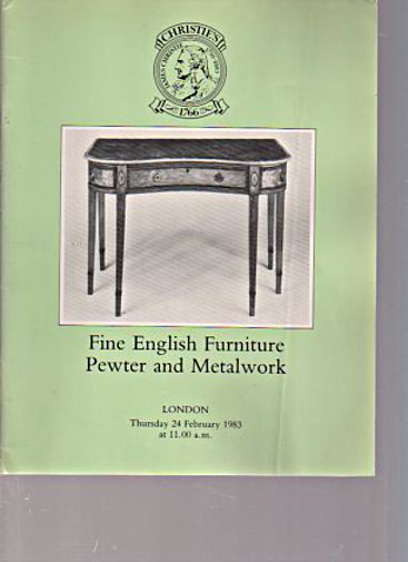 Christies 1983 Pewter, Metalwork, English Furniture
