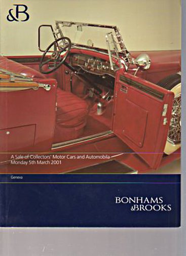 Bonhams & Brooks March 2001 Collectors Motor Cars & Automobilia