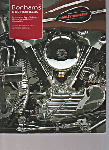 Bonhams & Butterfield 2003 Important Collectors Motorcycles (Digital only)