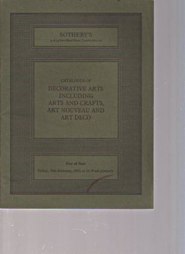 Sothebys 1983 Art Nouveau, Art Deco, Decorative Arts