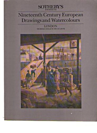 Sothebys 1985 19th Century European Drawings & Watercolours - Click Image to Close