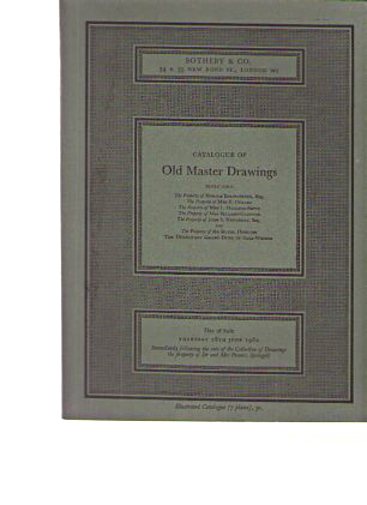 Sothebys June 1962 Old Master Drawings (Digital only) Sothebys June 1962 Old Master Drawings (Digital only)