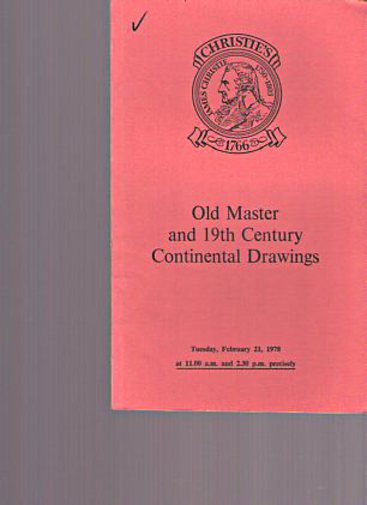 Christies 1978 Old Master & 19th Century Continental Drawings