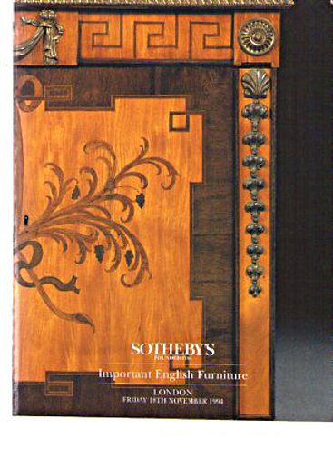 Sothebys 1994 Important English Furniture