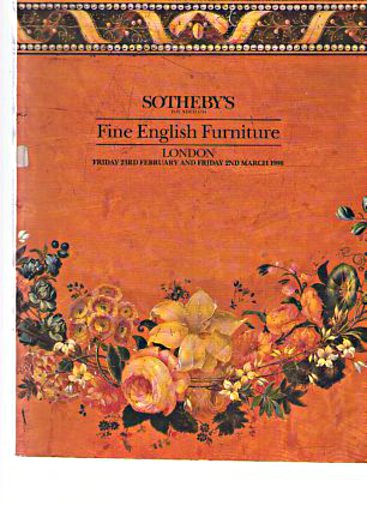 Sothebys February & March 1990 Fine English Furniture - Click Image to Close
