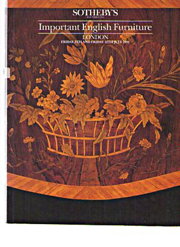 Sothebys July 1991 Important English Furniture