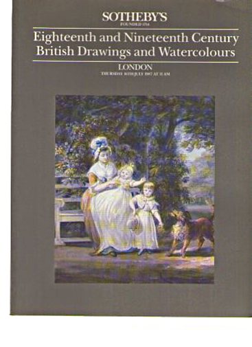Sothebys July 1987 18th & 19th C British Drawings & Watercolours