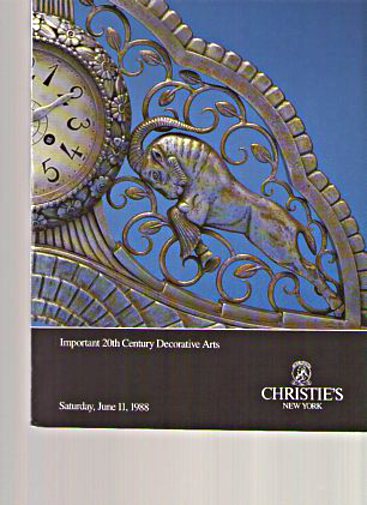 Christies 1988 Important 20th C Decorative Arts, Art Deco