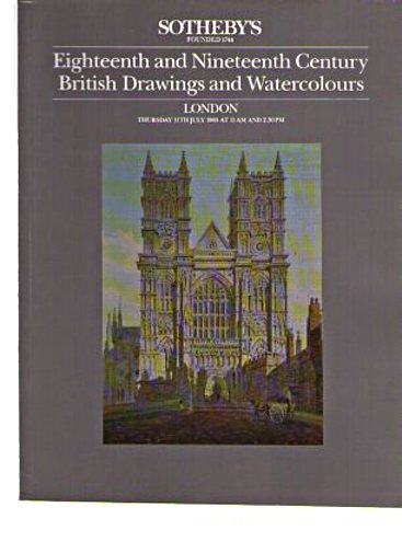 Sothebys July 1985 18th & 19th C British Drawings & Watercolours