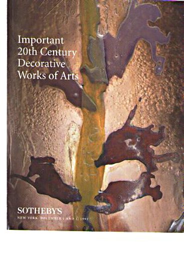 Sothebys 1995 Important 20th Century Decorative Arts (Deco) (Digital only)