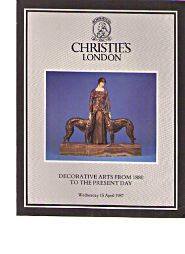 Christies 1987 Decorative Arts from 1880 Present Day - Click Image to Close